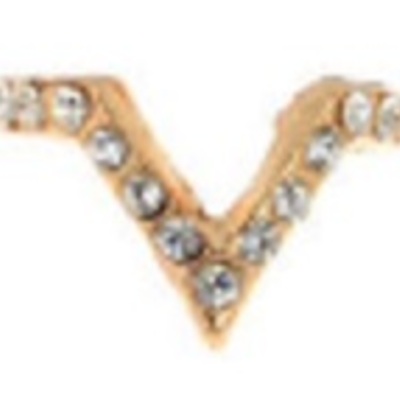 Rhinestone chevron midi ring/above the knuckle ring