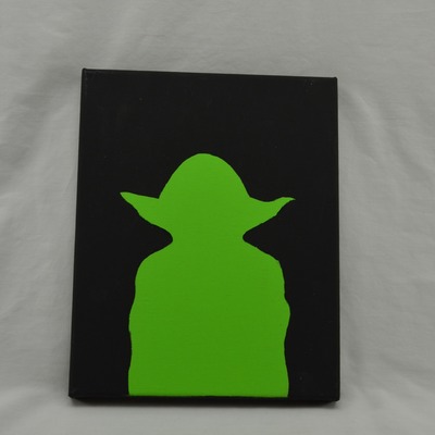 Yoda silhouette canvas