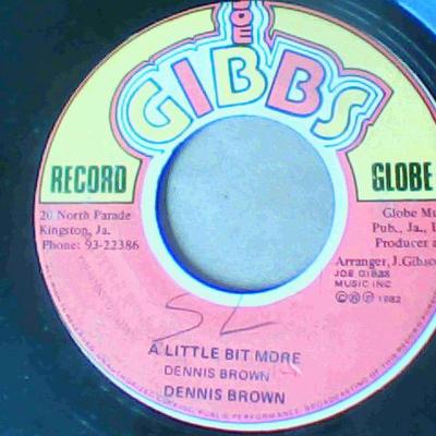 A little bit more/dennis brown/joe gibbs records/7"/vg