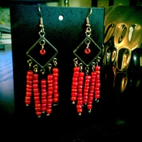 Coral Pink Earrings