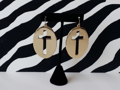 Centered Cross Earrings