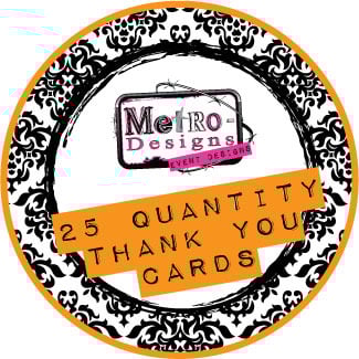 Buyers Choice - 25qty Printed Thank You Cards