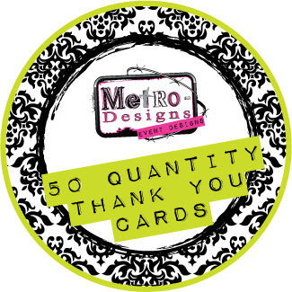 Buyers Choice - 50qty Printed Thank You Cards