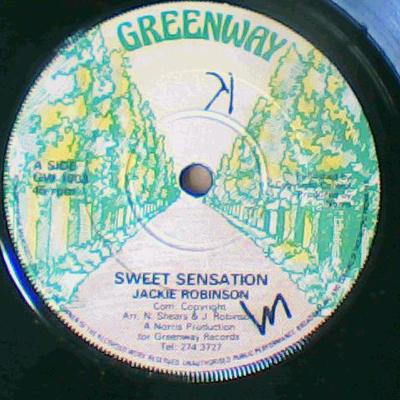 Sweet sensation/dub-jackie robinson-greenway records-7"-vg