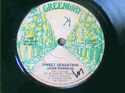 Sweet sensation/dub-jackie robinson-greenway records-7"-vg