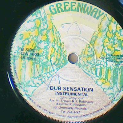 Sweet sensation/dub-jackie robinson-greenway records-7"-vg