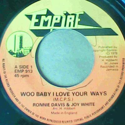 Woo baby i love your ways/fancy make up-ronnie davis & joy white/ronnie davis-empire records-7"-vg