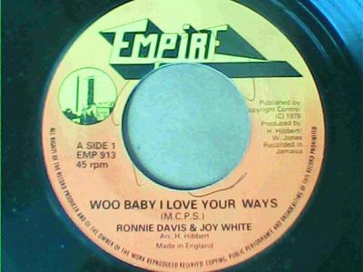 Woo baby i love your ways/fancy make up-ronnie davis & joy white/ronnie davis-empire records-7"-vg