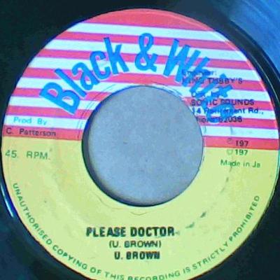 Please doctor/version-u. brown-black & white records-7"-vg