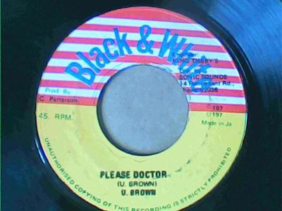 Please doctor/version-u. brown-black & white records-7"-vg