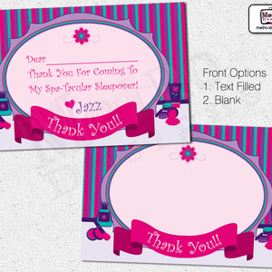 Slumber Party Thank You Card - Thumbnail 1