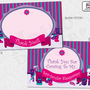 Slumber Party Thank You Card - Thumbnail 2