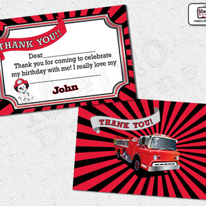 Fireman Thank You Card