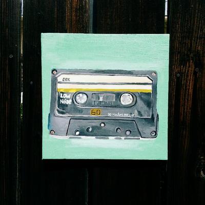 Retro handpainted cassette