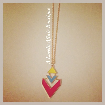 Neon geometric necklace