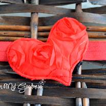 Red Rose Heart Headband