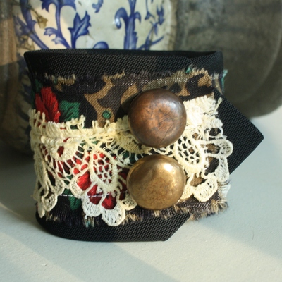 Tattered victorian kneck tie cuff tv1417 - Thumbnail 5