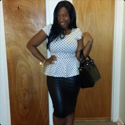 White polka dot peplum top