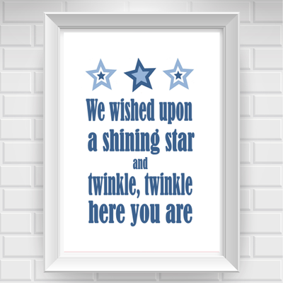 11"x14" we wished upon a shining star... nursery poster print / wall art - Thumbnail 1