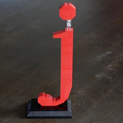 Lego lowercase j (times)