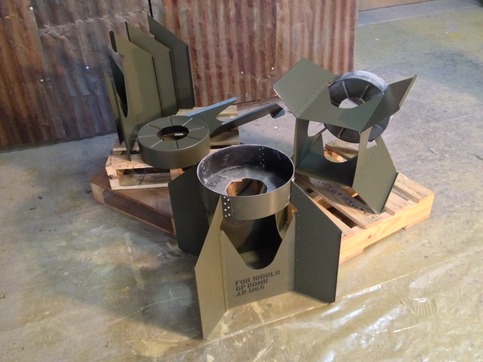 Fins (Box Type) Steel Assembly   fits: AN-M65/44 1000 lb. type