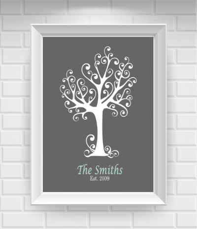11"x14" Family Tree Poster Print / Wall Art