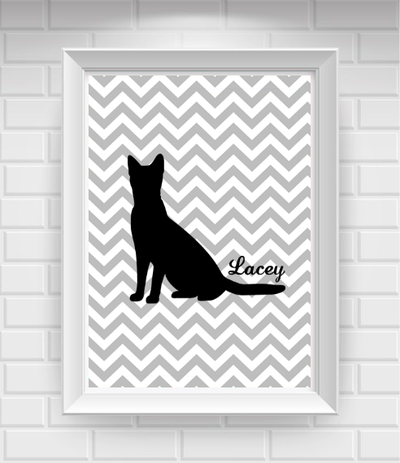 8"x10" Personalized Cat Pet Poster Print / Wall Art