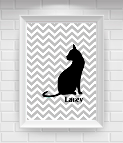 11"x14" Personalized Cat Pet Poster Print / Wall Art