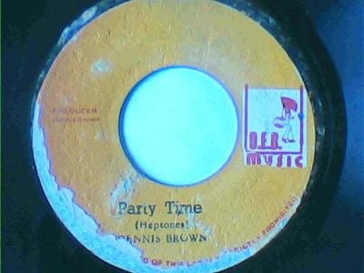 Party time/version-dennis brown-d.e.b. records-7"-vg