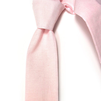 Light pink chambray necktie - laid-back necktie