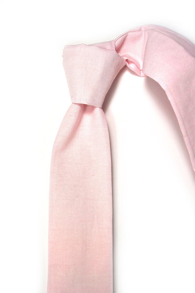 Light pink chambray necktie - Laid-Back necktie