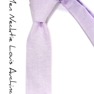 Lilac lavender chambray necktie - laid-back necktie