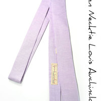 Lilac Lavender chambray necktie - Laid-Back necktie - Thumbnail 1