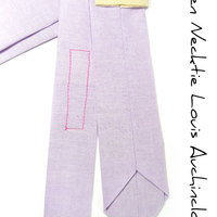 Lilac Lavender chambray necktie - Laid-Back necktie - Thumbnail 3