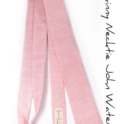 Mens tie skinny necktie - laid-back necktie- pink japanese fabric