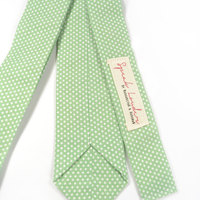 mint green ivory polka dots necktie  - Thumbnail 2