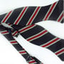 self-tie Mens Bow Tie - Navy Blue and Red striped Silk bowtie-1