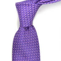 Modern tie in purple Silk Necktie - High Quality Woven Silk Necktie- men tie - Thumbnail 1