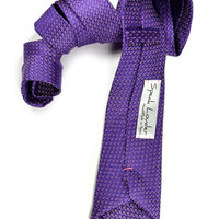 Modern tie in purple Silk Necktie - High Quality Woven Silk Necktie- men tie - Thumbnail 2