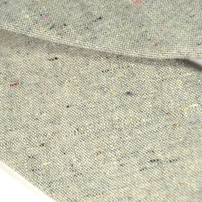 Mens necktie - white- grey textured japanese cotton tie