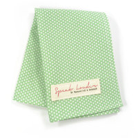 Mens Pocket Square - Green seafoam and ivory polka dots - Thumbnail 1