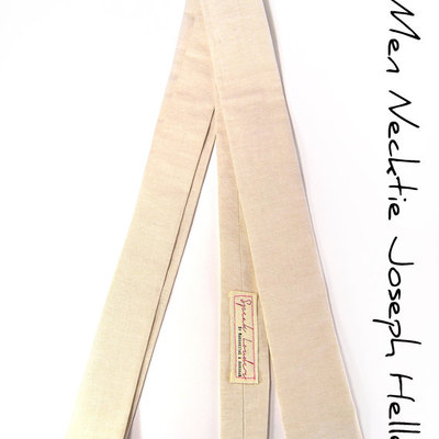 Khaki chambray necktie - laid-back necktie