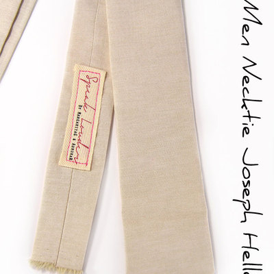Khaki chambray necktie - laid-back necktie