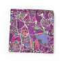 Mens Pocket Square Purple- London map-1