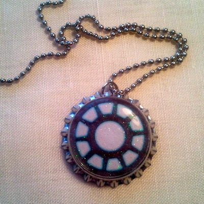 Iron man's arc reactor bottle caps