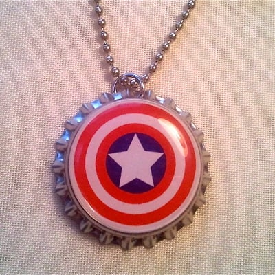 Captain america bottle caps