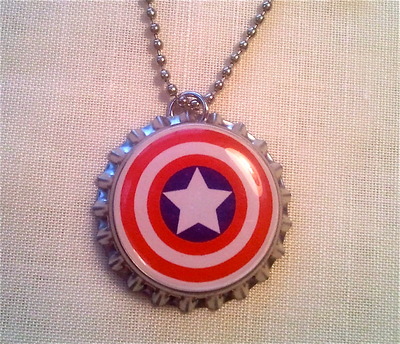 captain america bottle caps