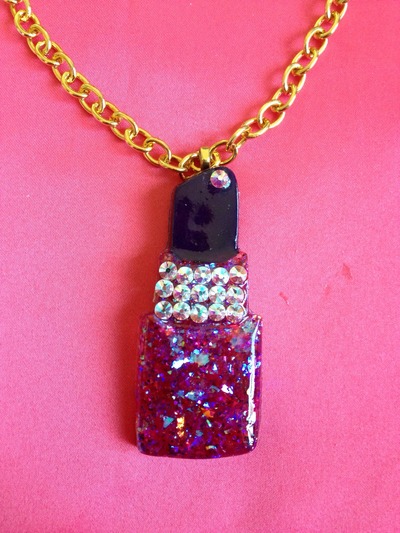 Swarovski Lipstick Necklace
