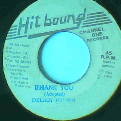Thank you/version-delroy wilson-hitbound records-7"-good