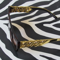 Tortoise Shell Chain Sunglasses - Thumbnail 2